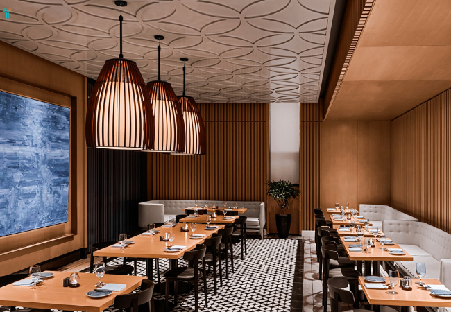 Không gian nhà hàng ấm cúng tại Shilla Monogram