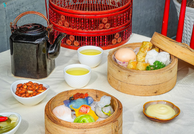 Thực đơn San Fu Lou gồm hơn 60 món dimsum và các món chính đặc sắc
