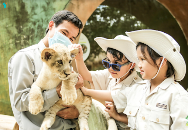 Có thể trực tiếp "giao lưu" với những bạn nhỏ tại đây